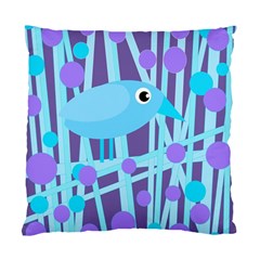 Blue And Purple Bird Standard Cushion Case (two Sides) by Valentinaart