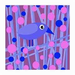 Purple And Blue Bird Medium Glasses Cloth (2-side)