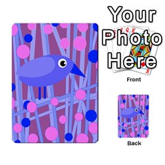 Purple And Blue Bird Multi-purpose Cards (rectangle) 