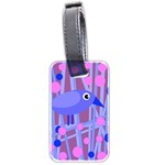 Purple and blue bird Luggage Tags (Two Sides) Front