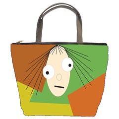 Crazy Girl Bucket Bags by Valentinaart