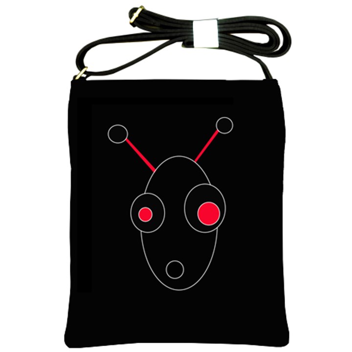 Red alien Shoulder Sling Bags