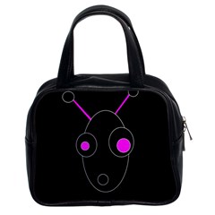 Purple Alien Classic Handbags (2 Sides) by Valentinaart