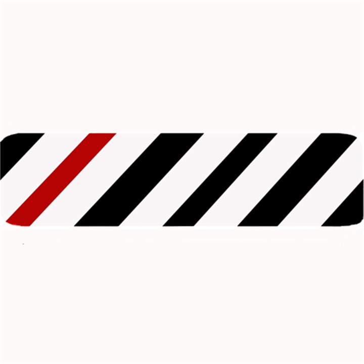 Red, black and white lines Large Bar Mats