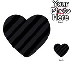 Gray and black lines Multi-purpose Cards (Heart)  Back 9