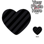 Gray and black lines Multi-purpose Cards (Heart)  Back 20