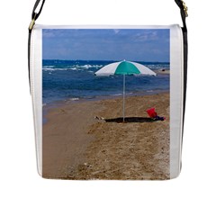 Beach Umbrella Flap Messenger Bag (l)  by PhotoThisxyz