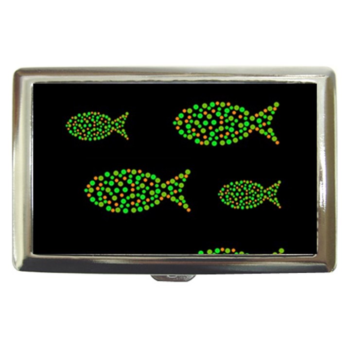 Green fishes pattern Cigarette Money Cases