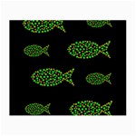 Green fishes pattern Small Glasses Cloth Front