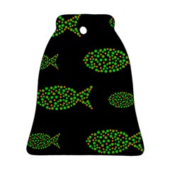 Green Fishes Pattern Ornament (bell)  by Valentinaart