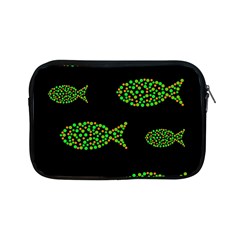 Green Fishes Pattern Apple Ipad Mini Zipper Cases by Valentinaart