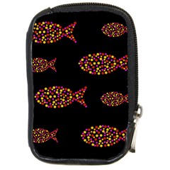 Orange Fishes Pattern Compact Camera Cases by Valentinaart