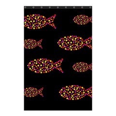Orange Fishes Pattern Shower Curtain 48  X 72  (small)  by Valentinaart