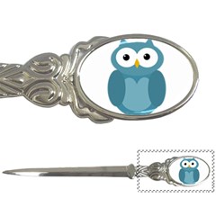 Cute Blue Owl Letter Openers by Valentinaart