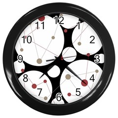 Decorative Circles Wall Clocks (black) by Valentinaart