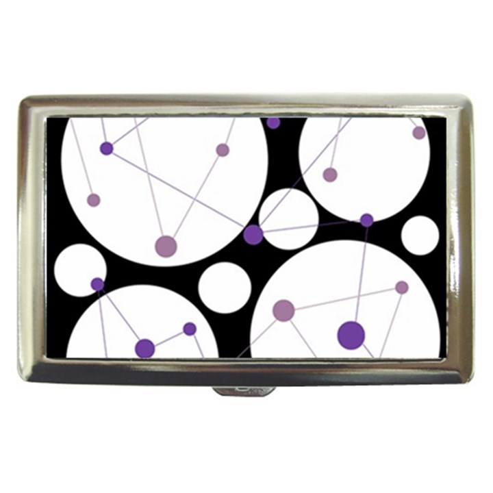 Decorative circles - purple Cigarette Money Cases