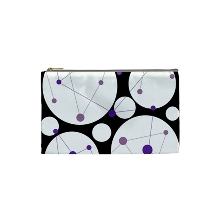 Decorative circles - purple Cosmetic Bag (Small) 