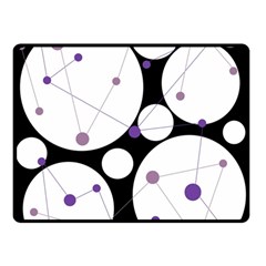 Decorative Circles - Purple Double Sided Fleece Blanket (small) 