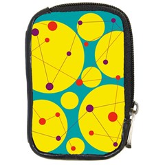 Yellow And Green Decorative Circles Compact Camera Cases by Valentinaart
