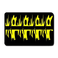 Yellow abstract pattern Small Doormat 