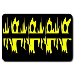 Yellow abstract pattern Large Doormat 