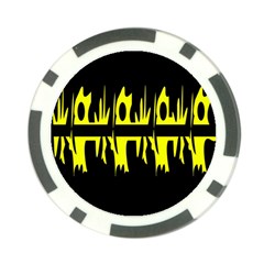 Yellow abstract pattern Poker Chip Card Guards (10 pack) 