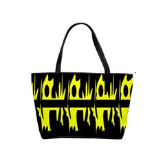 Yellow abstract pattern Shoulder Handbags