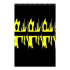 Yellow Abstract Pattern Shower Curtain 48  X 72  (small)  by Valentinaart