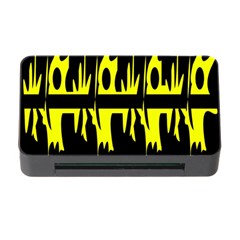 Yellow abstract pattern Memory Card Reader with CF