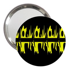 Yellow abstract pattern 3  Handbag Mirrors