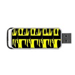 Yellow abstract pattern Portable USB Flash (Two Sides) Front