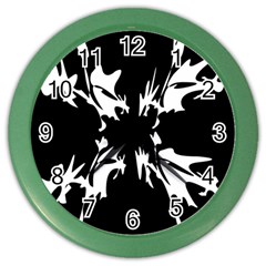 Black And White Pattern Color Wall Clocks