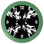 Black and white pattern Color Wall Clocks Front