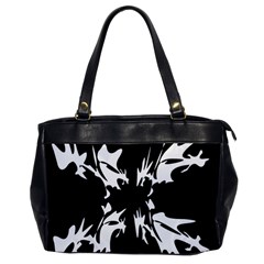 Black And White Pattern Office Handbags by Valentinaart