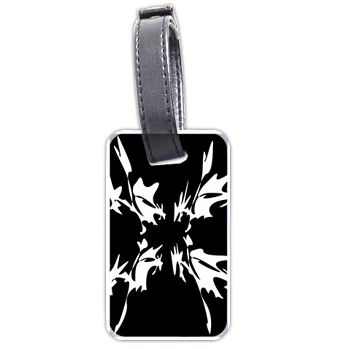 Black and white pattern Luggage Tags (One Side) 