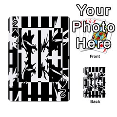 Black And White Abstraction Playing Cards 54 Designs  by Valentinaart