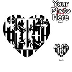 Black and white abstraction Playing Cards 54 (Heart)  Front - SpadeA