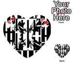 Black and white abstraction Playing Cards 54 (Heart)  Front - Heart2