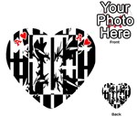 Black and white abstraction Playing Cards 54 (Heart)  Front - HeartA