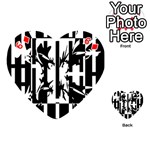 Black and white abstraction Playing Cards 54 (Heart)  Front - Diamond6