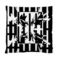Black And White Abstraction Standard Cushion Case (two Sides) by Valentinaart