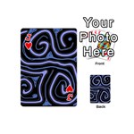 Blue abstract design Playing Cards 54 (Mini)  Front - HeartJ