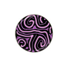 Purple Neon Lines Hat Clip Ball Marker by Valentinaart