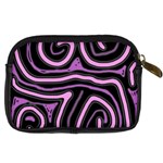 Purple neon lines Digital Camera Cases Back