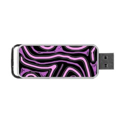 Purple Neon Lines Portable Usb Flash (two Sides)