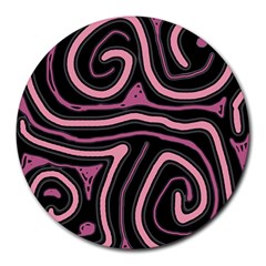 Decorative Lines Round Mousepads by Valentinaart