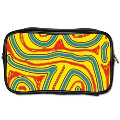 Colorful Decorative Lines Toiletries Bags 2-side by Valentinaart