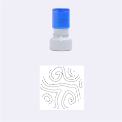 Colorful Decorative Lines Rubber Round Stamps (small)