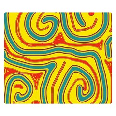 Colorful Decorative Lines Double Sided Flano Blanket (small) 