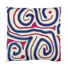 Blue And Red Lines Standard Cushion Case (two Sides) by Valentinaart